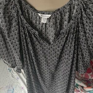 Tommy Bahama Black Ruched Short Sleeve Blouse